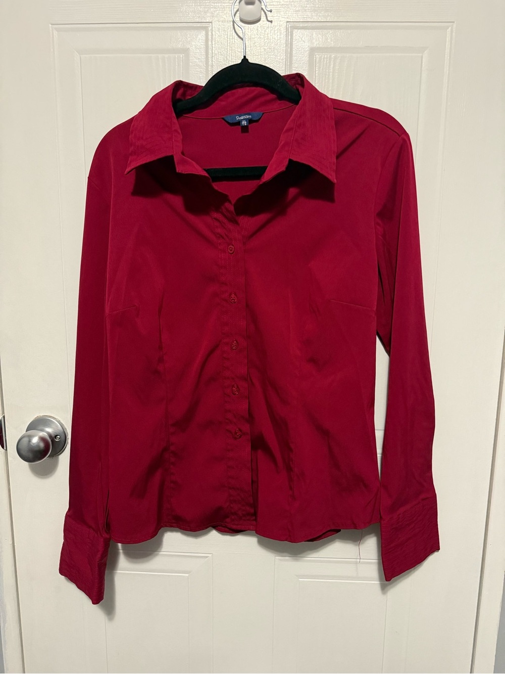 Reitmans Women's Red Button-Front Shirt
